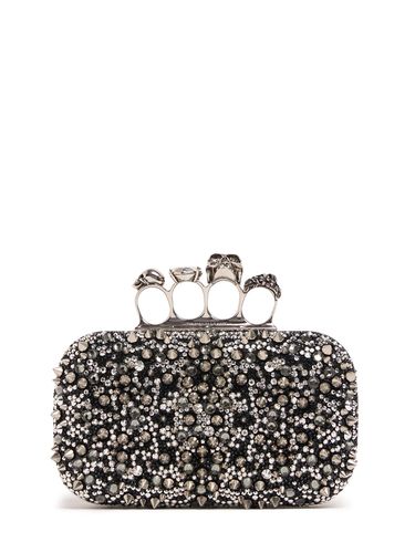 Clutch Skull Decorada Con Cuatro Anillos - ALEXANDER MCQUEEN - Modalova