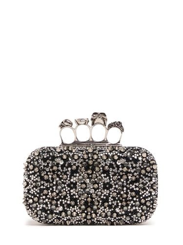 Schlagringclutch Mit Schädelmotiv - ALEXANDER MCQUEEN - Modalova