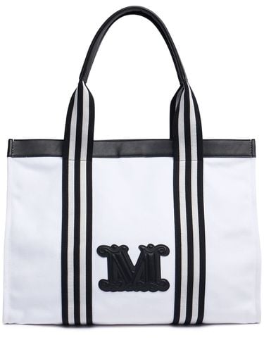 Bolsa De Playa De Lona De Algodón - MAX MARA - Modalova