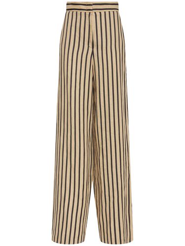 Cestino Striped Satin Wide Pants - MAX MARA - Modalova