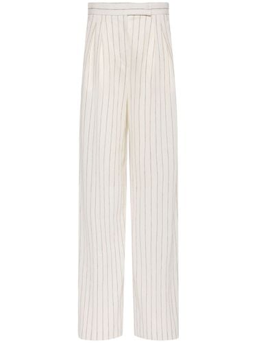 Clarion Striped Cotton Blend Wide Pants - MAX MARA - Modalova