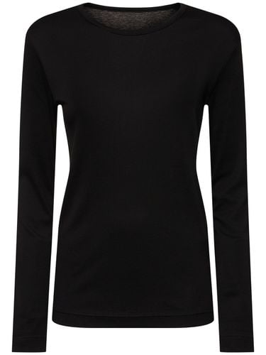 Doubled Cuff Ribbed Long Sleeve T-shirt - YOHJI YAMAMOTO - Modalova