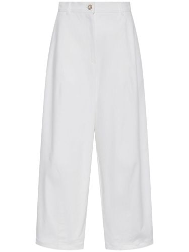 Mina Cotton Blend Twill Wide Pants - MAX MARA - Modalova