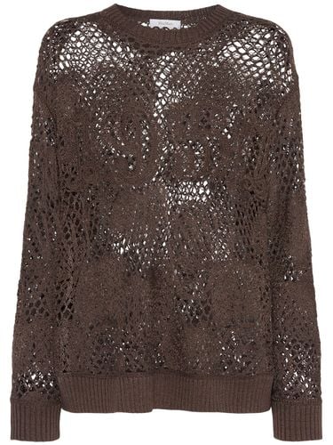 Farea Cotton Blend Mesh Knit Sweater - MAX MARA - Modalova