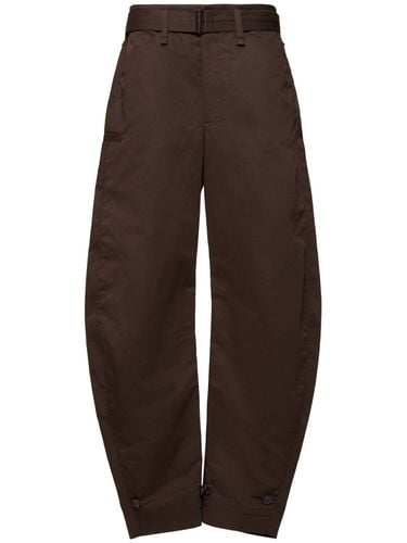 Cotton Blend Twill Wide Leg Pants - LEMAIRE - Modalova