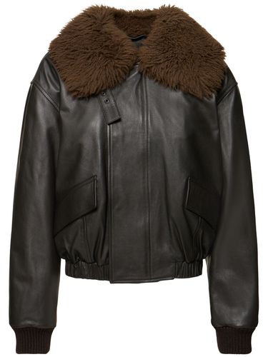 Leather Bomber Jacket - LEMAIRE - Modalova