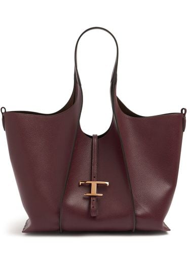 Medium Soft Grain Leather Shopping Bag - TOD'S - Modalova