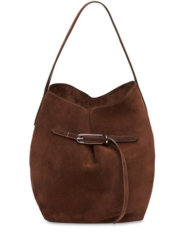 Large Belted Bucket Suede Tote Bag - LIFFNER - Modalova