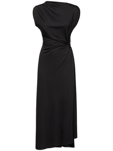 Asymmetric Fluid Drape Midi Dress - VICTORIA BECKHAM - Modalova