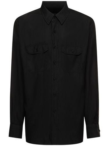 Fluid Light Twill Military Shirt - TOM FORD - Modalova