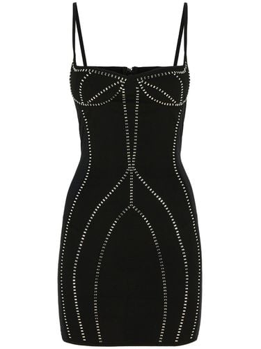 Crystal Embellished Sablé Mini Dress - THE ATTICO - Modalova