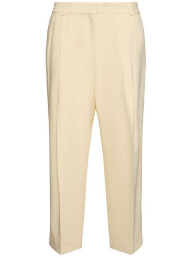 Pleated Viscose & Wool Straight Pants - TOTEME - Modalova