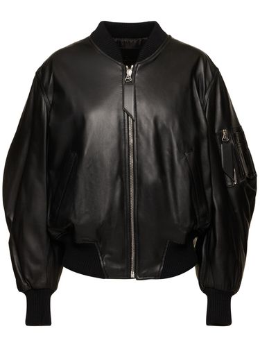 Anja Leather Bomber Jacket - THE ATTICO - Modalova