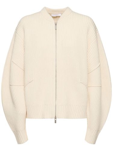 Rib Knit Wool Blend Sweater W/ Zip - HELMUT LANG - Modalova