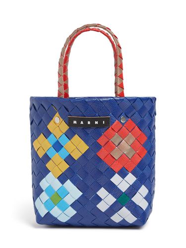 Bolso Cesta Tejido Color Block Con Logo - MARNI JUNIOR - Modalova