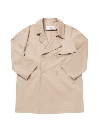 Abrigo De Gabardina De Algodón - MM6 MAISON MARGIELA - Modalova