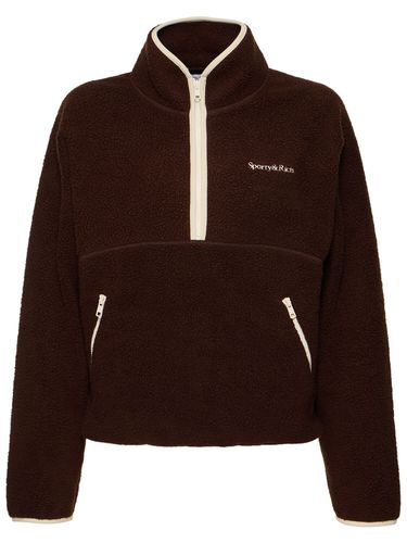 Serif Logo Half-zip Tech Sherpa Jacket - SPORTY & RICH - Modalova