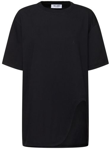 Oversized Jersey T-shirt W/shaped Slit - THE ATTICO - Modalova