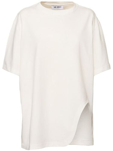 Oversized Jersey T-shirt W/shaped Slit - THE ATTICO - Modalova