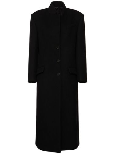 Wool Twill Single Breasted Long Coat - THE ATTICO - Modalova