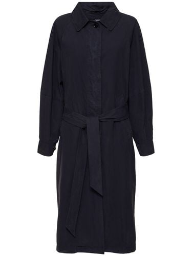 Cotton Canvas Belted Long Coat - ASPESI - Modalova