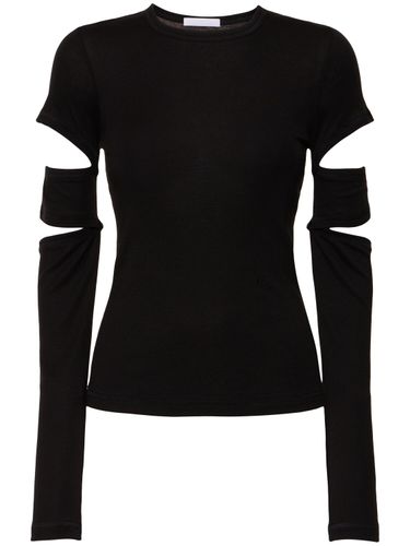 Slash Cut Out Long Sleeve Top - HELMUT LANG - Modalova