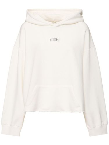 Logo Unbrushed Cotton Sweatshirt Hoodie - MM6 MAISON MARGIELA - Modalova