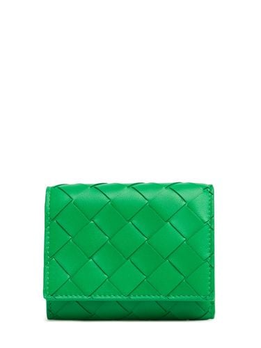 Small Intrecciato Tri-fold Zip Wallet - BOTTEGA VENETA - Modalova