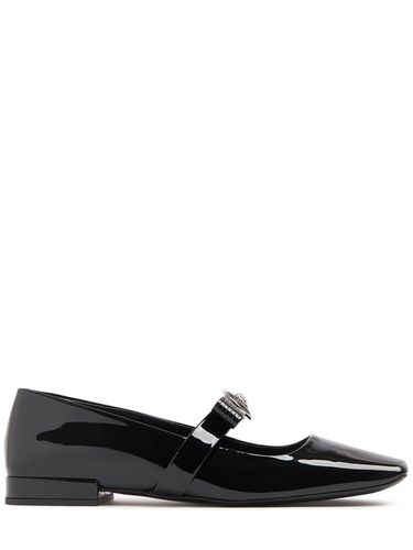 Mm Gianni Ribbon Patent Leather Flats - VERSACE - Modalova