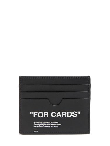 For Cards" Leather Card Holder - OFF-WHITE - Modalova