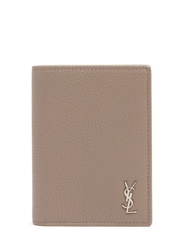 Tiny Cassandre Leather Wallet - SAINT LAURENT - Modalova