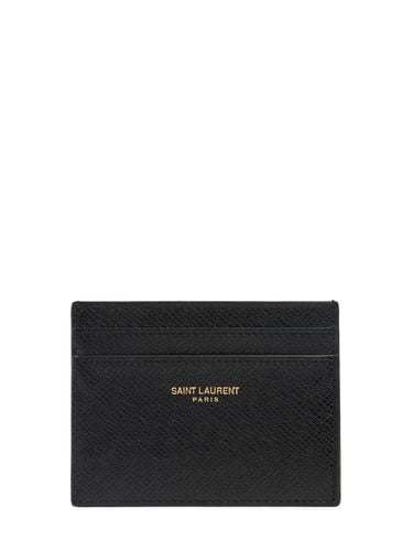 Porta Carte Di Credito In Pelle - SAINT LAURENT - Modalova