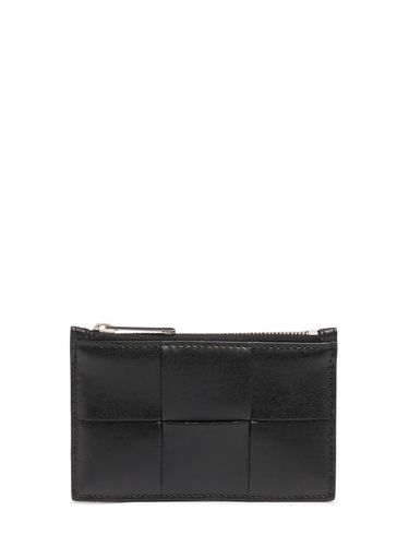 Cassette Leather Zipped Card Case - BOTTEGA VENETA - Modalova