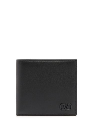 Metal Logo Leather Billfold Wallet - VALENTINO GARAVANI - Modalova