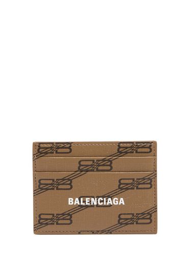 Logo Printed Faux Leather Card Holder - BALENCIAGA - Modalova