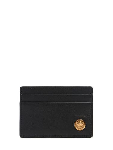 Leather Logo Card Case - VERSACE - Modalova