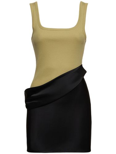 Marijn Jersey & Satin Mini Dress - NANUSHKA - Modalova