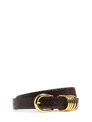 Hollyhock Viper Embossed Leather Belt - DÉHANCHE - Modalova