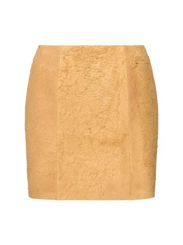 Raw Suede Mini Skirt - ALEXANDER MCQUEEN - Modalova