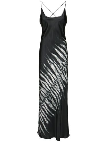 Zebra Silk Twill Dress - ROBERTO CAVALLI - Modalova