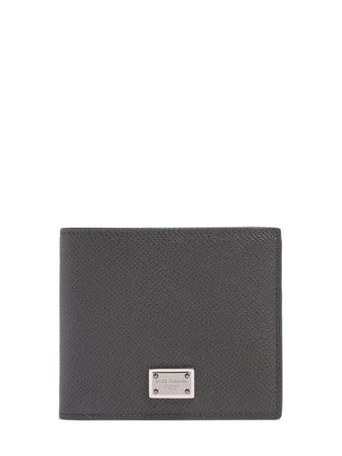 Logo Plaque Leather Wallet - DOLCE & GABBANA - Modalova