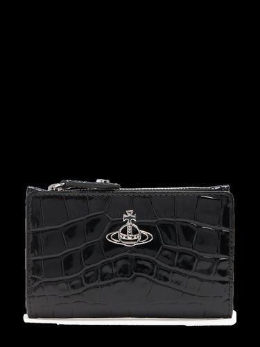 Slim Croc Embossed Card Holder - VIVIENNE WESTWOOD - Modalova