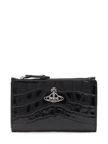 Slim Croc Embossed Card Holder - VIVIENNE WESTWOOD - Modalova