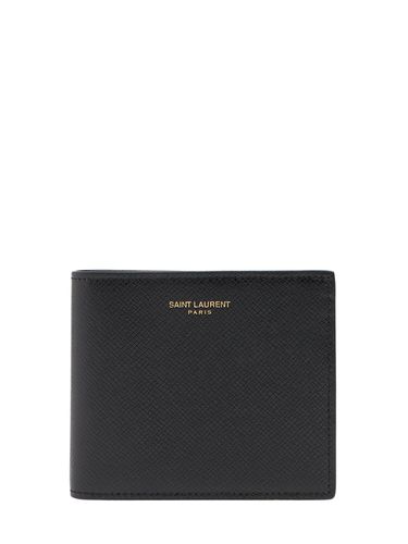 East/west Leather Wallet - SAINT LAURENT - Modalova