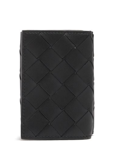 Intrecciato Leather Tiny Tri-fold Wallet - BOTTEGA VENETA - Modalova