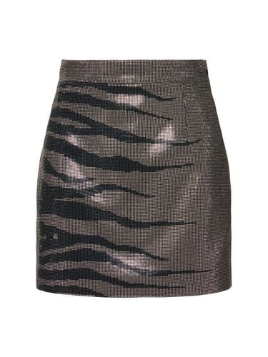 Zebra Embellished Cady Mini Skirt - ROBERTO CAVALLI - Modalova