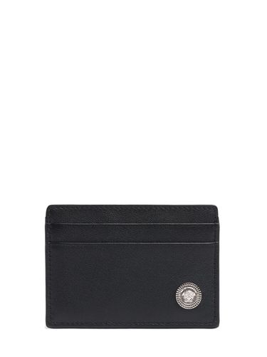 Leather Logo Card Case - VERSACE - Modalova