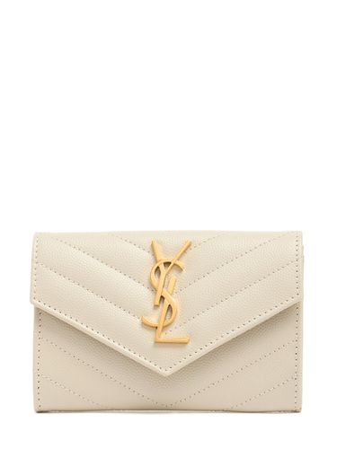 Monogram Leather Envelope Wallet - SAINT LAURENT - Modalova