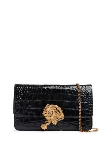 Single Croc Embossed Leather Bag - ROBERTO CAVALLI - Modalova