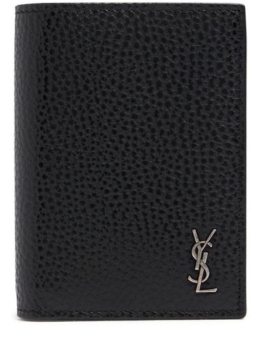 Tiny Cassandre Leather Card Wallet - SAINT LAURENT - Modalova